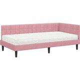  Kutni krevetni okvir s madracem 2 kom. Ružičasta 100 x 200 cm | Shoptok.si