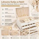 Elegantna kutija za nakit sa tri nivoa i bravicom