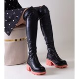 Gemre Black insulated boots on a chunky heel Meragomi | Shoptok.si