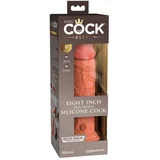 King Cock Elite 8 - pripenjalni, realistični dildo (20 cm) - temno naraven