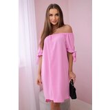Kesi Włoski Dress tied on the sleeves light pink | shoptok.hr