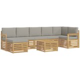  Set vanjskih sofa 7 pcs Bijela i svijetlosiva 59 x 59 x 37 cm | shoptok.hr