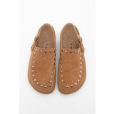 Marjin Women's Genuine Leather Eva Sole Closed Front Staples Daily Sandals Bolve tan. | Shoptok.si