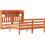 vidaXL Krevet s regalom za knjige bez madraca 160x200 cm od borovine | shoptok.hr