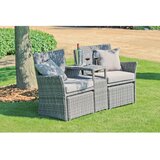 Garden Pleasure Siva vrtna garnitura iz umetnega ratana za 2 osebi Calgary - | Shoptok.si