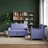  Set sofe s pohranom 2 pcs Traper plava Poliester | shoptok.hr