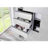 MID.YOU OMARA Z DRSNIMI VRATI, prozorno, bela, barve aluminija | Shoptok.si