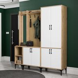 Hanah home čiviluk set 5042-5002-5032 oakwhite hall stand