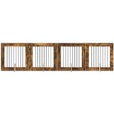  Vrata za pse z stojali 4 pcs Dimljen hrast 80 x 80 cm, (5000232684) | Shoptok.si