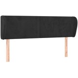 Uzglavlje s ušima crno 147x23x78/88 cm baršunasto | Eponuda.com