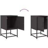  Noćni ormarići 2 kom crni 36 x 39 x 60 5 cm čelični | shoptok.hr