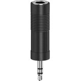 Hama 00205196 utičnica audio adapter [1x priključna doza za 6,3 mm banana utikač - 1x 3,5 mm banana utikač] crna | Eponuda.ba