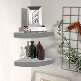vidaXL Kutne zidne police 2 kom siva boja betona 25 x 25 x 3,8 cm MDF Cijene