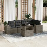 vidaXL 6-dijelni set vrtnih sofa od poliratana s jastucima sivi | shoptok.hr