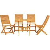  Vrtni set za objed 5 kom. Smeđa Čvrsto drvo akacije | shoptok.hr
