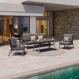 Beldano Lounge Garnitura Genua, Črna, Antracit, 4-Delno | Shoptok.si
