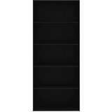 vidaXL Ormarić za knjige s 5 razina crni 80 x 30 x 189 cm od iverice | shoptok.hr