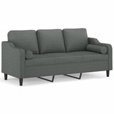 Maison Chic kavč - Sofa - Kanape trosed z blazinami temno siv 180 cm blago, (21727985) | Shoptok.si