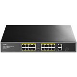 Cudy FS1018PS1 16-Port 10/100M poe+ switch, 1Gbit uplink + 1 gbit combo sfp port, 200W, steel case Cene