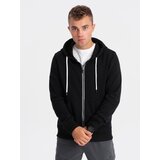 Ombre BASIC men's zip-up hoodie - black | Shoptok.si