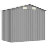  Vrtna kućica za pohranu siva metalna 204 x 132 x 186 cm | Eponuda.com