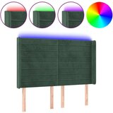  Posteljno vzglavje temno zeleno 147x16x118/128 cm žamet, (20933664) | Shoptok.si