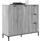 vidaXL Strani šal Siva sonoma 89.5 x 33 x 82 cm Konstruiran les | Shoptok.si