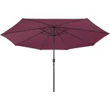  Vrtni suncobran s LED svjetlima 400 cm bordo | Eponuda.ba
