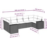 vidaXL 7-dijelni set vrtnih sofa od poliratana s jastucima smeđi | shoptok.hr