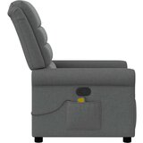 vidaXL Masažni naslanjač temno sivo blago | Shoptok.si
