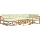  Set vanjskih sofa 7 kom. Bijela i krem | shoptok.hr