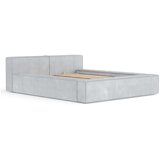 Maison de Rêve Svijetlo sivi tapecirani bračni krevet s prostorom za odlaganje s podnicom 140x200 cm Voliera – | shoptok.hr