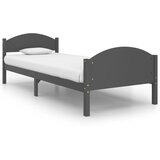 The Living Store Posteljni okvir temno siv iz trdne borovine 100x200 cm - Posteljni Okvir, (21524226) | Shoptok.si