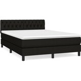  Krevet s oprugama i madracem crni 140x200 cm od tkanine | shoptok.hr