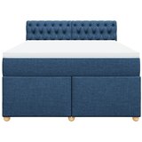  Krevet s oprugama i madracem plavi 140x200 cm od tkanine | shoptok.hr