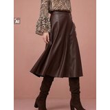 Sinsay Midi suknja od umjetne kože | shoptok.hr