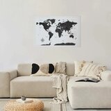  Plakat - Monochromatic Map 90x60 Bez okvira s margom | shoptok.hr