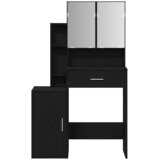  Toaletni stol Crni hrast 80 x 35 x 132 cm Konstruirano drvo | shoptok.hr