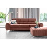 ELTAP Rožnata žametna raztegljiva sedežna garnitura 261 cm Laurence – | Shoptok.si