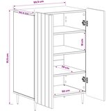  Ormar za cipele ZWOLLE 59,5 x 39,5 x 91,5 cm Konstruirano drvo | shoptok.hr
