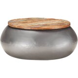  Stolić za kavu sivi 68x68x30 cm od masivnog obnovljenog drva | shoptok.hr