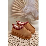 Boto Snow boots children's ankle boots on a platform insulated with fur Camel Vilabria | Eponuda.ba