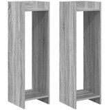  Stalak za biljke s policom 2 pcs Sivi Sonoma 30 x 30 x 100 cm | shoptok.hr