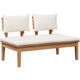  Set vrtne klupe 4 pcs Smeđa i krem Za 2 osobe Srednja | shoptok.hr