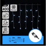 led spoljni božićni lanac 400xLED/6W/230V/8 funkcija 20x0,4m IP44 hladna bela