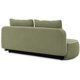 Ropez Kaki zelena/bež baršunasti sklopiva/s prostorom za odlaganje sofa 210 cm Saga – | shoptok.hr