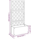  Sadilice s rešetkom 2 kom sive 65 x 33 x 135 cm WPC | shoptok.hr