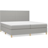 The Living Store Box spring postelja z vzmetnico svetlo siva 200x200 cm blago - Box Spring Postelja, (21520657) | Shoptok.si