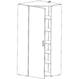 XORA KOTNA OMARA, barve hrasta | Shoptok.si
