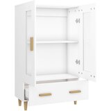  Visoka komoda bijela 70 x 31 x 115 cm od konstruiranog drva | shoptok.hr